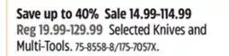 Canadian Tire Selected Knives and Multi-Tools offer