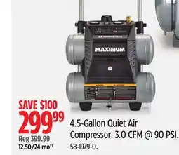 Canadian Tire Maximum 4.5-Gallon Quiet Air Compressor offer