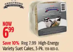 Canadian Tire Armstrong High-Energy Variety Suet Cakes, 3-Pk offer