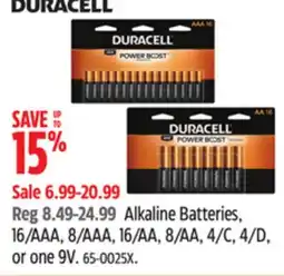 Canadian Tire Alkaline Batteries offer