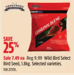 Canadian Tire Armstrong Wild Bird Select Bird Seed, 1.8kg offer