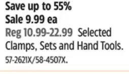 Canadian Tire Selected Clamps, Sets and Hand Tools offer