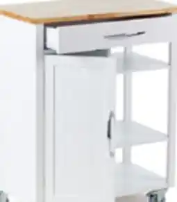 Canadian Tire For Living Wood-Top Kitchen Island with Locking Wheels offer