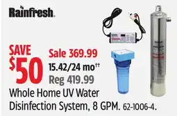 Canadian Tire Rainfresh Whole Home UV Water Disinfection System offer