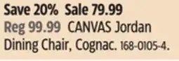 Canadian Tire CANVAS Jordan Dining Chair, Cognac offer