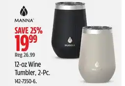 Canadian Tire Manna 12-oz Wine Tumbler, 2-Pc offer