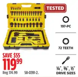 Canadian Tire Stanley ¼, ⅜, ½ Black Chrome Socket Sets offer