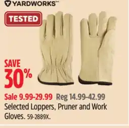 Canadian Tire Yardworks Selected Loppers, Pruner and Work Gloves offer