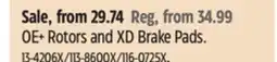 Canadian Tire PRO-SERIES OE+ Rotors and XD Brake Pads offer