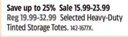 Canadian Tire Mastercraft Selected Heavy-Duty Tinted Storage Totes offer