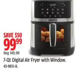 Canadian Tire Chef's Choice7-Qt Digital Air Fryer with Window offer