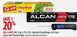 Canadian Tire Selected Food Wraps, Air Fryer Liners and Thermometer offer
