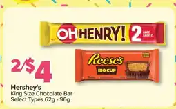PharmaChoice Hershey's King Size Chocolate Bar offer
