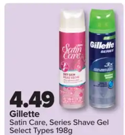 PharmaChoice Gillette Satin Care, Series Shave Gel offer