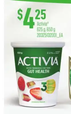 Loblaws ACTIVIA , 625 g, 650 g offer