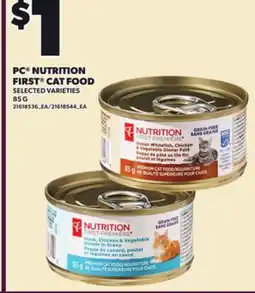 Loblaws PC NUTRITION FIRST CAT FOOD, 85 G offer