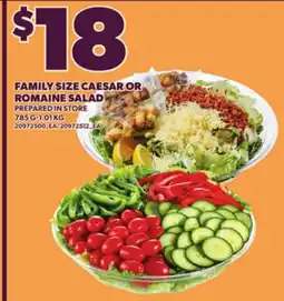 Loblaws FAMILY SIZE CAESAR OR ROMAINE SALAD, 785 G-1.01 KG offer