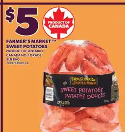 Loblaws FARMER'S MARKET SWEET POTATOES, 5LB BAG offer