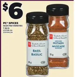 Loblaws PC SPICES, 7-82 G offer