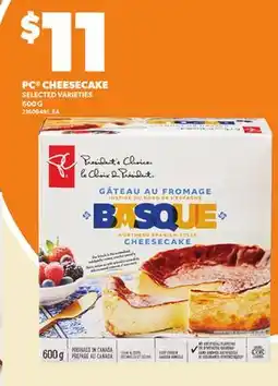 Loblaws PC CHEESECAKE, 600 G offer