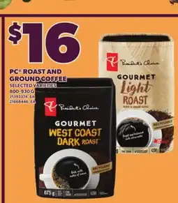 Loblaws PC ROAST AND GROUND COFFEE, 800-930 G offer
