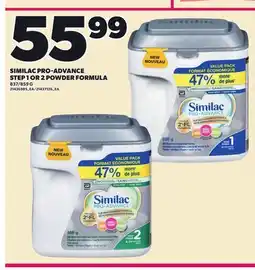 Loblaws SIMILAC PRO-ADVANCE STEP 1 OR 2 POWDER FORMULA, 837/859 G offer