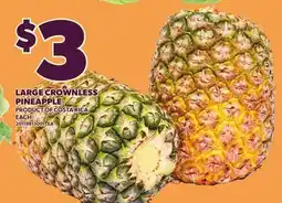 Loblaws LARGE CROWNLESS PINEAPPLE, EACH offer