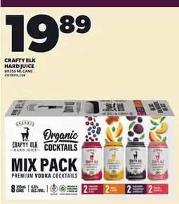 Loblaws CRAFTY ELK HARD JUICE, 8X355 ML CANS offer