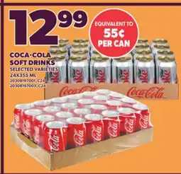 Loblaws COCA-COLA SOFT DRINKS, 24X355 ML offer