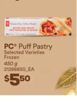 Loblaws PC PUFF PASTRY, 450 G offer