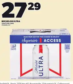 Loblaws MICHELOB ULTRA, 12X473 ML CANS offer