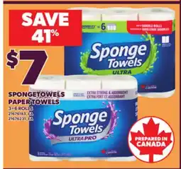 Loblaws SPONGETOWELS PAPER TOWELS offer