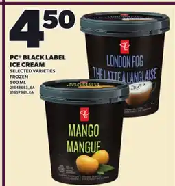 Loblaws PC BLACK LABEL ICE CREAM, 500 ML offer