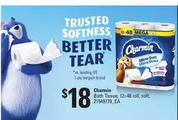 Loblaws CHARMIN BATH TISSUE, 12=48 ROLL, SOFT offer