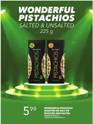Loblaws WONDERFUL PISTACHIO ROASTED NO SALT OR ROASTED AND SALTED, 225 G offer