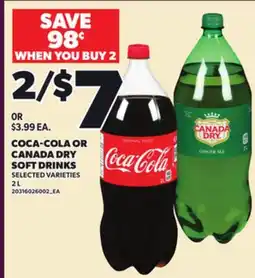 Loblaws COCA-COLA OR CANADA DRY SOFT DRINKS, 2 L offer