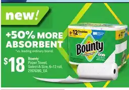 Loblaws BOUNTY PAPER TOWEL, 6=12 ROLL offer