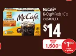 Loblaws MCCAFÉ K-CUP PODS, 10'S offer