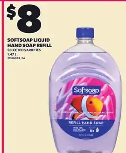 Loblaws SOFTSOAP LIQUID HAND SOAP REFILL, 1.47 L offer
