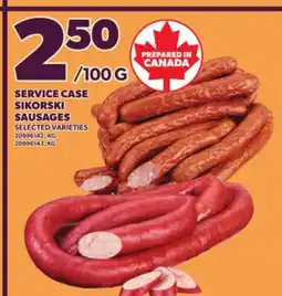 Loblaws SERVICE CASE SIKORSKI SAUSAGES offer