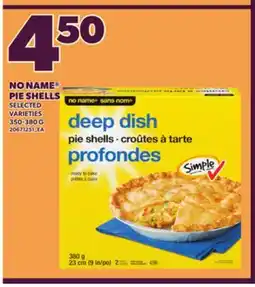 Loblaws NO NAME PIE SHELLS, 350-380 G offer