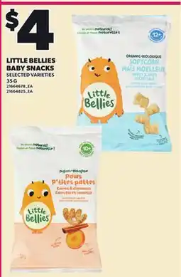 Loblaws LITTLE BELLIES BABY SNACKS, 35 G offer