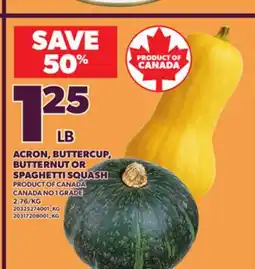 Loblaws ACRON, BUTTERCUP, BUTTERNUT OR SPAGHETTI SQUASH offer