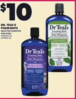 Loblaws DR. TEAL'S FOAM BATH offer