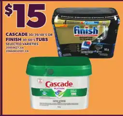 Loblaws CASCADE 30/39/48'S OR FINISH 30-60'S TUBS offer