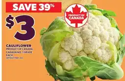 Loblaws CAULIFLOWER offer