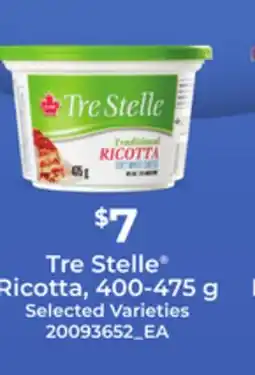 Loblaws TRE STELLE RICOTTA, 400-475 G offer