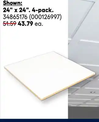 RONA 24 x 24. 4-pack. EMBASSY ceiling tiles offer