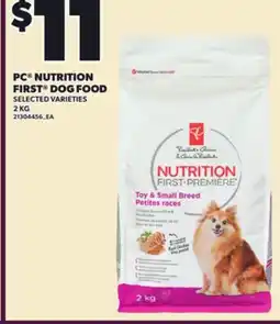 Loblaws PC NUTRITION FIRST DOG FOOD, 2 KG offer