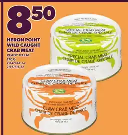 Loblaws HERON POINT WILD CAUGHT CRAB MEAT, 170 G offer